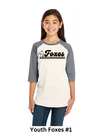 Foxes Baseball Tees (Youth)